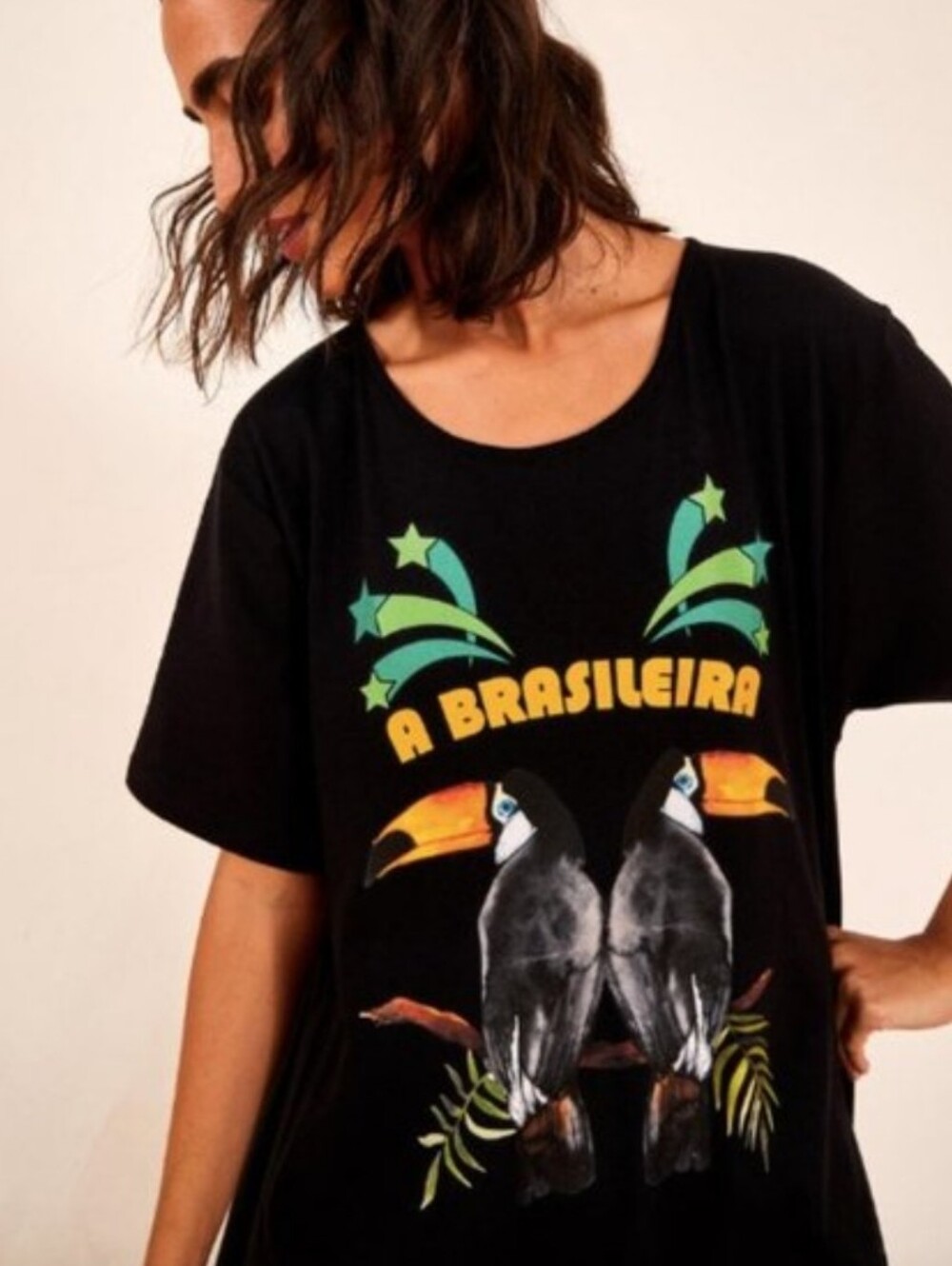 FARM Rio Black Graphic Jumpsuit with Green & Yellow Accents - Picture 2 of 16